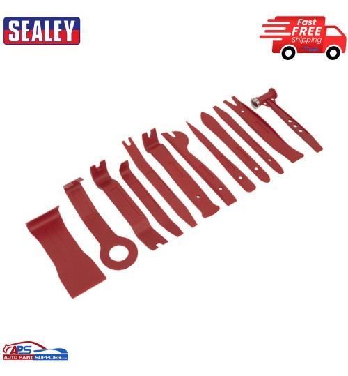 Sealey RT12KIT Trim & Upholstery 12pc Removal Tool Kit Set Vehicle-Car Interior